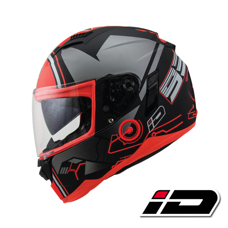 ID HELMET SPYDER D2 MATT BLACK CHROME VISOR